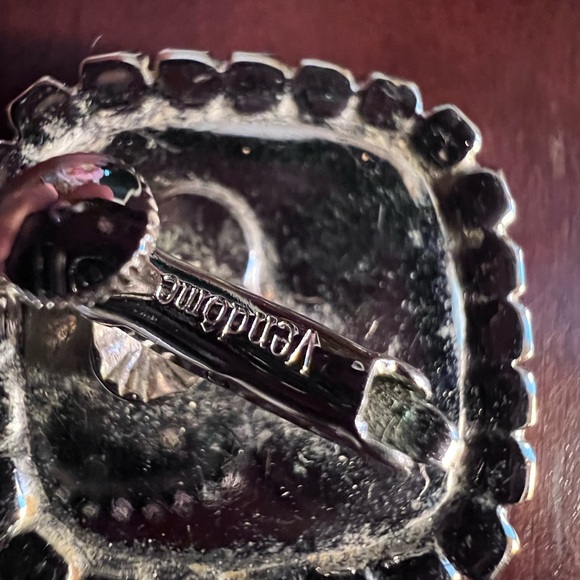 Vintage VENDOME Multi-Color Rhinestone Clip-On Earrings - Picture 4 of 4